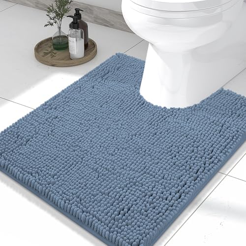 Smiry Toilet Rugs U-Shaped 24x20, Extra Soft Absorbent Contoured Bath Mat
