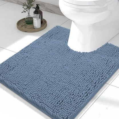 Smiry Toilet Rugs U-Shaped 24x20, Extra Soft Absorbent Contoured Bath Mat