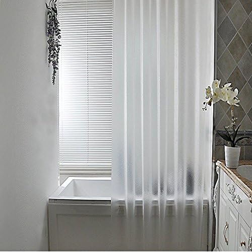 AooHome Shower Stall Curtain Liner for Small Size 54x72 Inch, 8G Eva RV Shower Curtain Frosted Pattern, Narrow Standing Single Water Repellent Shower Liner, Semi Transparent
