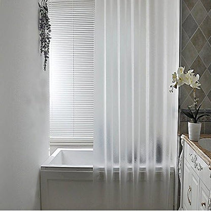 AooHome Shower Stall Curtain Liner for Small Size 54x72 Inch, 8G Eva RV Shower Curtain Frosted Pattern, Narrow Standing Single Water Repellent Shower Liner, Semi Transparent