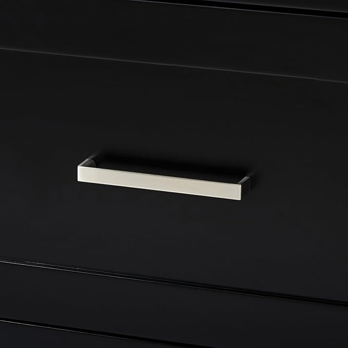 ARIEL Hamlet 66-inch Bathroom Vanity with Sink,Solid Wood, 1.5-inch Pure White Quartz Countertop & Backsplash, Double Rectangular Porcelain Sink, 4 Soft Closing Doors, 3 Dovetail Drawers, Black