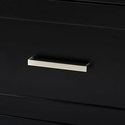 ARIEL Hamlet 66-inch Bathroom Vanity with Sink,Solid Wood, 1.5-inch Pure White Quartz Countertop & Backsplash, Double Rectangular Porcelain Sink, 4 Soft Closing Doors, 3 Dovetail Drawers, Black