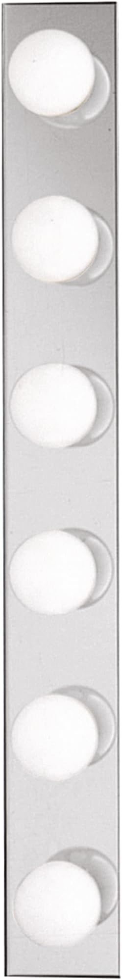 Kichler 6-Light Bathroom Vanity Light, Chrome | Linear bath bar vanity light for bathroom mirrors (36" x 4.25" x 2"), 626CH