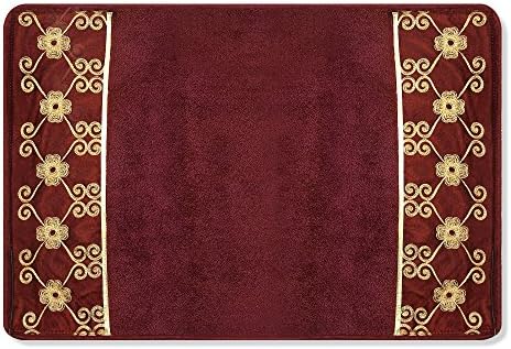 Zahari Home Elegant Rose Classic Bathroom Rug Modern Bath Rug Luxury Contemporary Decor Beautiful Shower Mat Unique Design Stylish Bathroom Runner Rug Bath Shower Tub Décor