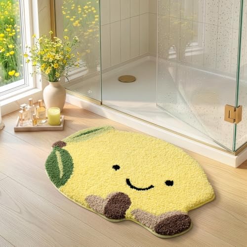 LUMI Cute Bathroom Rug, Absorbent Non Slip Bath Mat, 24"x34.5", Lemmy
