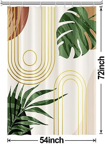 Boho Sage Green Shower Curtain for Bathroom 54x72 Inch