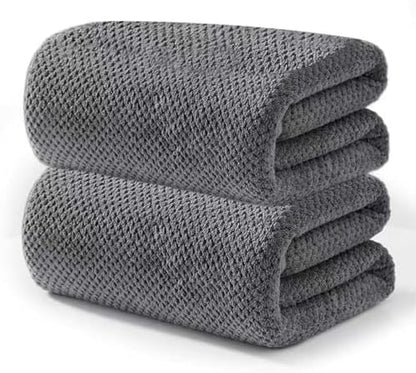 2-Pack Microfiber Towels 27x54(Inches), Ultra Soft Quick Dry Bath Towels, Highly Absorbent & Lightweight for Gym, Yoga, Travel, Spa, Home & Post-Workout, Large Bath Sheet Set