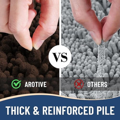 Arotive Round Bathroom Rugs 30x30, Soft Absorbent Chenille Shaggy Bath Mat