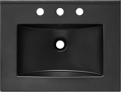 Modway Render 62 Inch Mid-Century Modern Floating Bathroom Vanity with Double Sink in Walnut Black – Wall-Mount Vanity with Storage Cabinet and Dual Ceramic Sinks