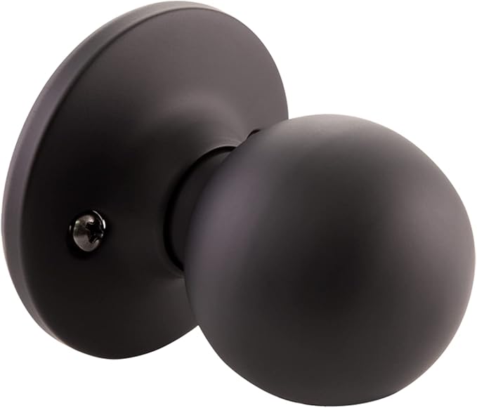 Design House 779090 Ball Passage Hall and Closet Door Knob Matte Black