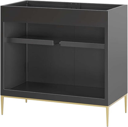 Modway Awaken Bathroom Vanity Cabinet, 36", Black