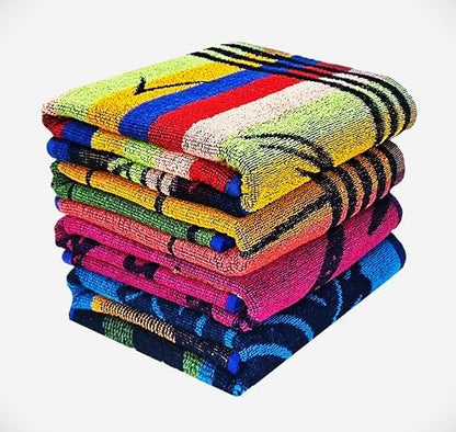 100% Cotton Luxury Bath Towel Set - Soft & Absorbent Quick-Dry Towels for Bathroom, Spa, Beach or Gym - 30"x60" Large Size - Pack of 4 - Plush & Durable Towels - Machine Washable