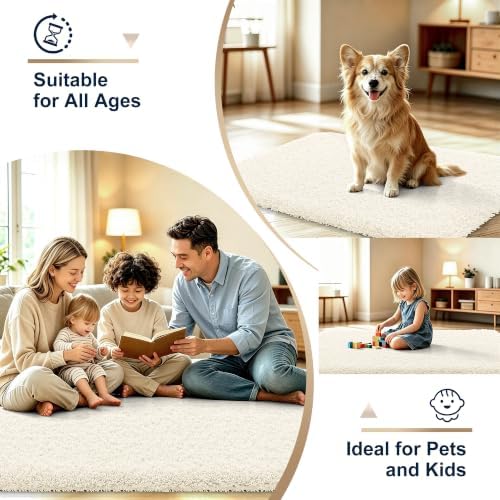 OLANLY Microfiber Bathroom Runner Rugs 47x20, Ultra Soft Bath Mat, White