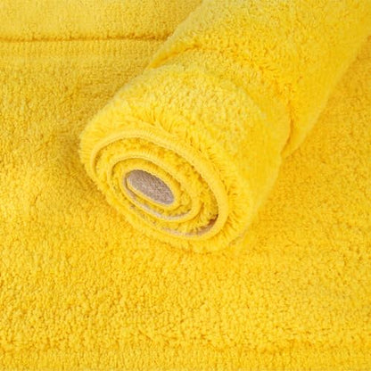 SHACOS Soft Microfiber Bathroom Rugs Set of 2 Pieces, Yellow