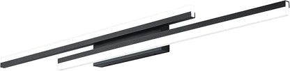 PRESDE 48 Inch Bathroom Light Fixtures Black Vanity Light Bar LED Modern Bath Wall Lighting Over Mirror 3CCT