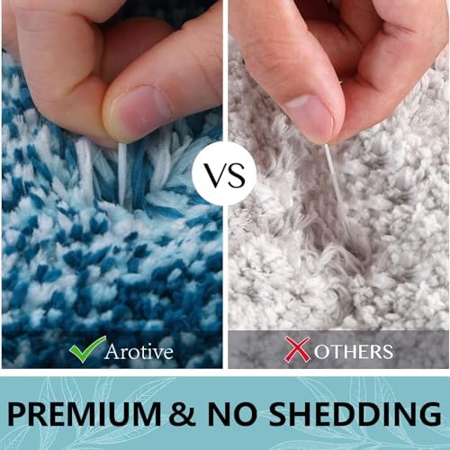 Arotive Microfiber Bathroom Rugs, Shaggy Soft Absorbent Bath Rug, 30x20