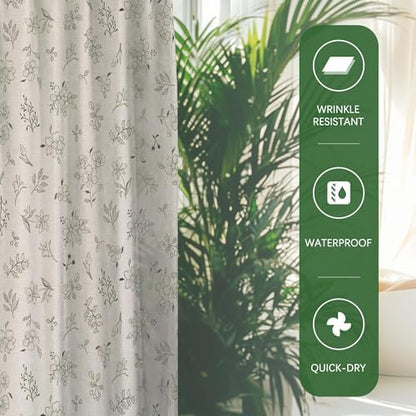 Vintage French Cottagecore Floral Shower Curtain 72x72 Inches