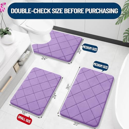 OLANLY Memory Foam Bath Mat 59x24, Ultra Soft and Absorbent Bathroom Rugs