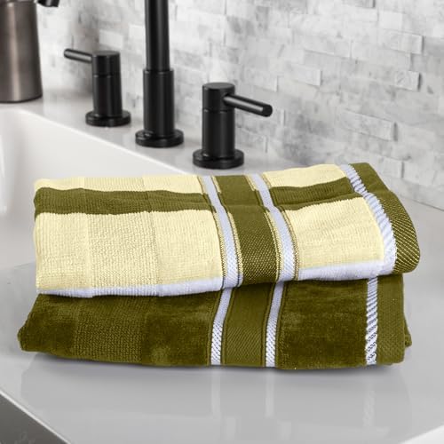 Lavish Home Bathroom Towels Set, Bathroom Accessories, Green, Set of 6