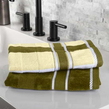 Lavish Home Bathroom Towels Set, Bathroom Accessories, Green, Set of 6