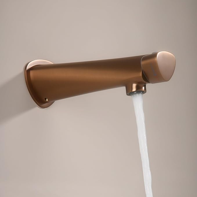 BiaoTeng Concealed Wall Mounted Bathroom Faucet Single Handle Hot and Cold Brass Faucets for Bathroom Sinks Single Hole Brushed Rose Gold