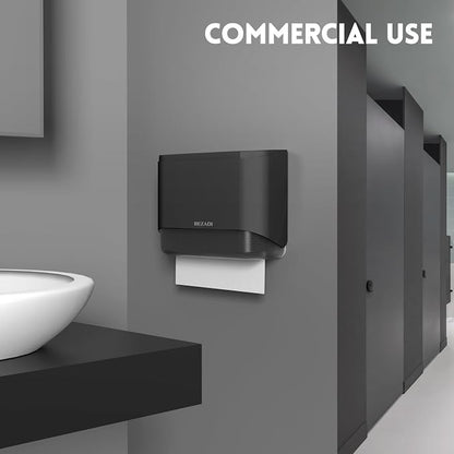 Paper Towel Dispenser,Large Capacity Wall Mount Tissue Dispensers with Smart Lock, Used for Kitchen and Bathroom 200+ Sheets Toilet Paper Holders Black