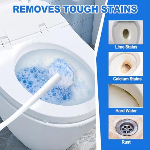100 Pack Toilet Brush Refills, Disposable Toilet Cleaning Pads