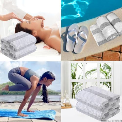 2-Pack Microfiber Bath Towels (27x54 Inches) - Ultra Soft & Quick Dry, 3X Absorbency, Lightweight for Gym, Yoga, Travel & Spa - Perfect for Home, Fitness & Post-Workout