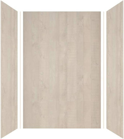 Transolid EWK483672-45 Expressions 3-Panel Shower Wall Kit, 36-in L x 48-in W x 72-in H, Bleached Oak