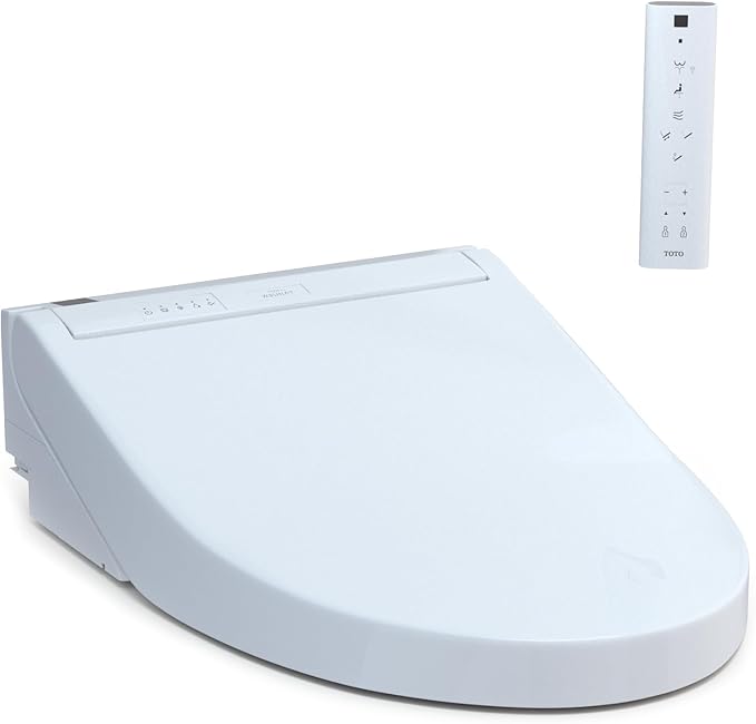 TOTO® WASHLET® C5 Electronic Bidet Toilet Seat with PREMIST and EWATER+ Wand Cleaning, Elongated, Cotton White - SW3084#01