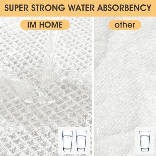 Extra Large Waffle Bath Mat White 6'x2'(72" x 24"), Boho Woven Modern Bath Mat Rugs, Absorbent Non Slip Bathroom Rugs, Soft Washable Bath Rugs with Tassels for Bathroom, Bedroom, Kitchen, Shower, Tub