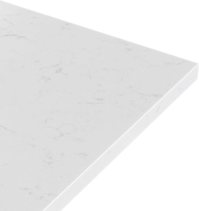 ARIEL Hepburn 60-inch Bathroom Vanity with Sink,Solid Wood, 1.5-inch Carrara White Quartz Countertop, Single Rectangular Porcelain Sink, 2 Soft Closing Doors, 9 Dovetail Drawers, Vintage Green