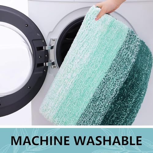 Arotive Microfiber Bathroom Rugs, Shaggy Soft Absorbent Bath Rug, 47x17
