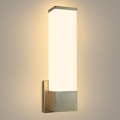 Kalium 14in Modern Wall Sconces, Dimmable Bathroom Vanity Lights, 3000K Warm White LED Indoor Sconces Lighting for Bathroom, Stairs, Living Room, Bedroom. Hardwired.