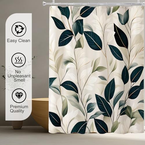 LLSCL Fabric Shower Curtain Liner with Magnets, Waterproof Hotel Quality, 72 x 72 Machine Washable
