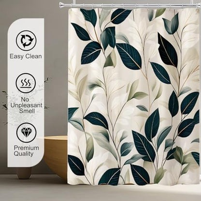 LLSCL Fabric Shower Curtain Liner with Magnets, Waterproof Hotel Quality, 72 x 72 Machine Washable