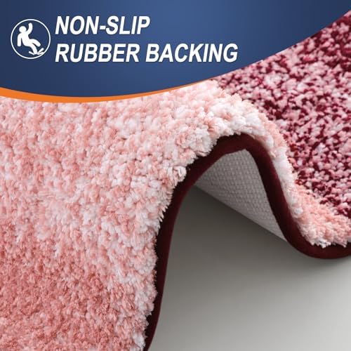 OLANLY Bathroom Runner Rug 54x24, Extra Soft Absorbent Microfiber Bath Rugs