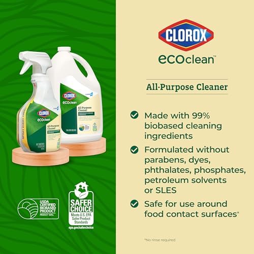 CLOROX CloroxPro EcoClean All-Purpose Cleaner Spray Bottle, 32 Fluid Ounces (Pack of 2)