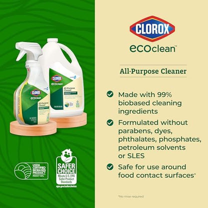 CLOROX CloroxPro EcoClean All-Purpose Cleaner Spray Bottle, 32 Fluid Ounces (Pack of 2)