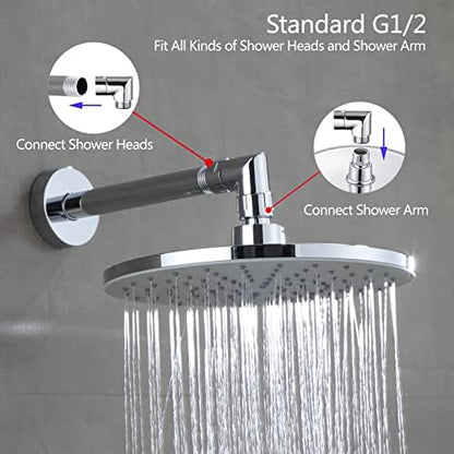 Shower Head Elbow Adapter, Shower Arm Elbow Adapter for Hand Showers and Wall-mounted Showers，Shower Arm Extension (90degree）