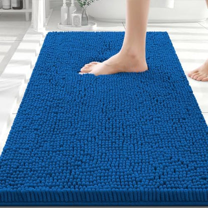 Smiry Bathroom Rugs 30X20, Luxury Chenille Extra Soft Absorbent Bath Mat