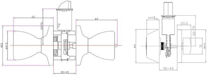 Design House 728329 Terrace 6-Way Universal Entry Door Knob and Single Cylinder Deadbolt Polished Brass