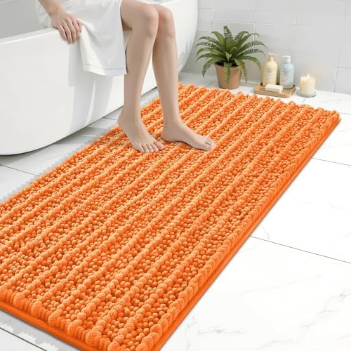 Arotive Bathroom Rugs Mat 40x24, Soft Absorbent Chenille Shaggy Bath Mat