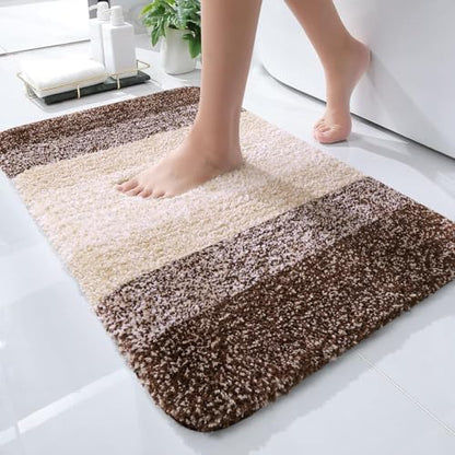 OLANLY Small Bathroom Rugs 24x16, Extra Soft Absorbent Microfiber Bath Rugs