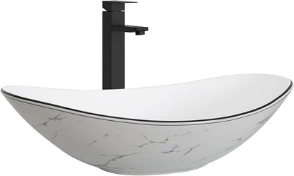 28'' Natural Color Bathroom Vanity, Rustic Fixture Standing Pedestal Cabinet with White Ceramic Boat Sink