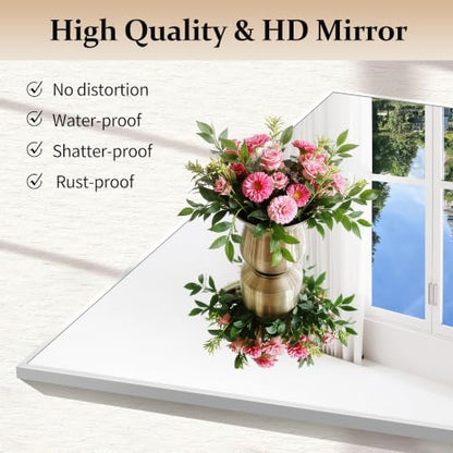 COFENY 66x36 Silver Bathroom Mirror, Large Rectangle Mirrors for Over Sink