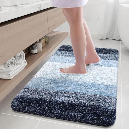 Arotive Microfiber Bathroom Rugs, Shaggy Soft Absorbent Bath Rug, 36x24