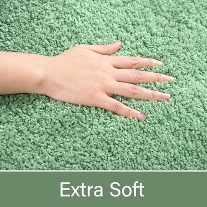 LOCHAS Bathroom Rug Runner 24x60 Inch, Bath Rugs Non Slip, Sage Green