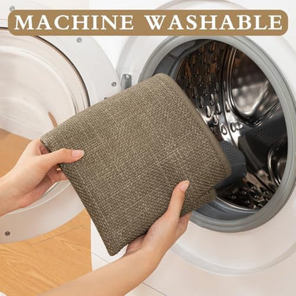 YIHOUSE Bathroom Rugs Thin Bath Mat Sets 4 Pieces Quick Dry,Brown