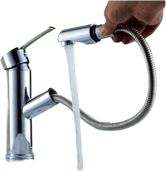 Faucet Brass Bath Set with Double Handle 2 Function Hand Shower Rotating Faucet Hot Cold Water Mixing(Black Gold-1) Faucet